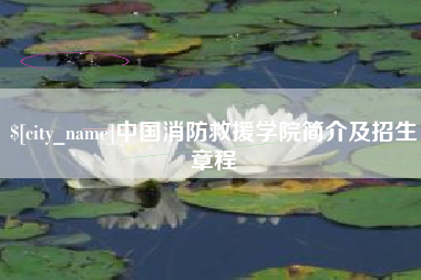 滕州中国消防救援学院简介及招生章程