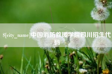 滕州中国消防救援学院四川招生代码