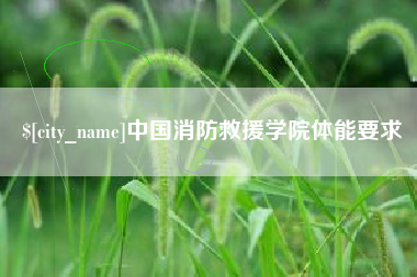 滕州中国消防救援学院体能要求