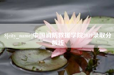 滕州中国消防救援学院2019录取分数线