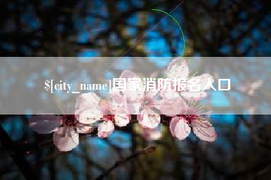 滕州国家消防报名入口