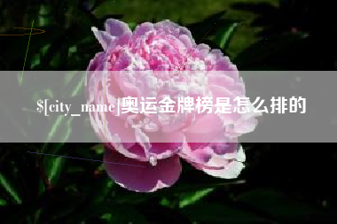 滕州奥运金牌榜是怎么排的