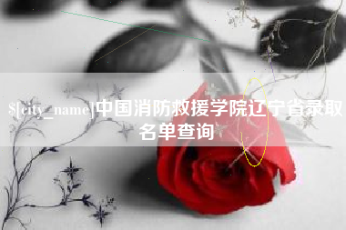 滕州中国消防救援学院辽宁省录取名单查询