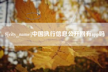 滕州中国执行信息公开网有app吗