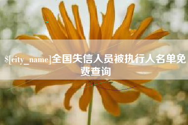 滕州全国失信人员被执行人名单免费查询