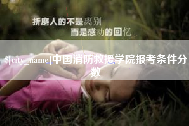 滕州中国消防救援学院报考条件分数