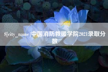 滕州中国消防救援学院2021录取分数