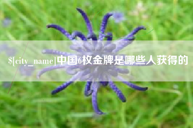 滕州中国6枚金牌是哪些人获得的