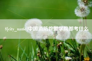 滕州中国消防救援学院都考什么