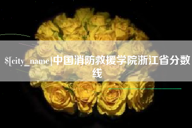 滕州中国消防救援学院浙江省分数线