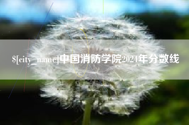 滕州中国消防学院2024年分数线