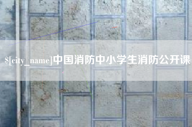 滕州中国消防中小学生消防公开课