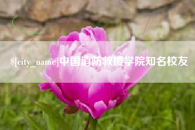 滕州中国消防救援学院知名校友