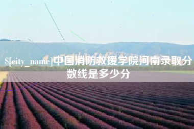滕州中国消防救援学院河南录取分数线是多少分