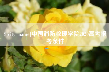 滕州中国消防救援学院2020高考报考条件