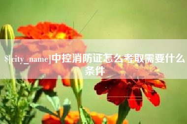 滕州中控消防证怎么考取需要什么条件